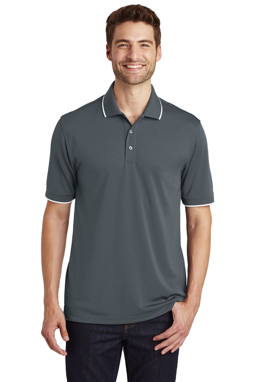 GearUpTLS. K111 PORT AUTHORITY® DRY ZONE® UV MICRO-MESH TIPPED POLO