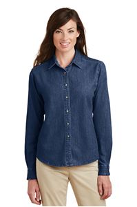 Picture of LSP10 PORT & COMPANY® - LADIES LONG SLEEVE VALUE DENIM SHIRT