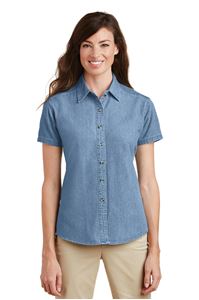 Picture of LSP11 PORT & COMPANY® - LADIES SHORT SLEEVE VALUE DENIM SHIRT